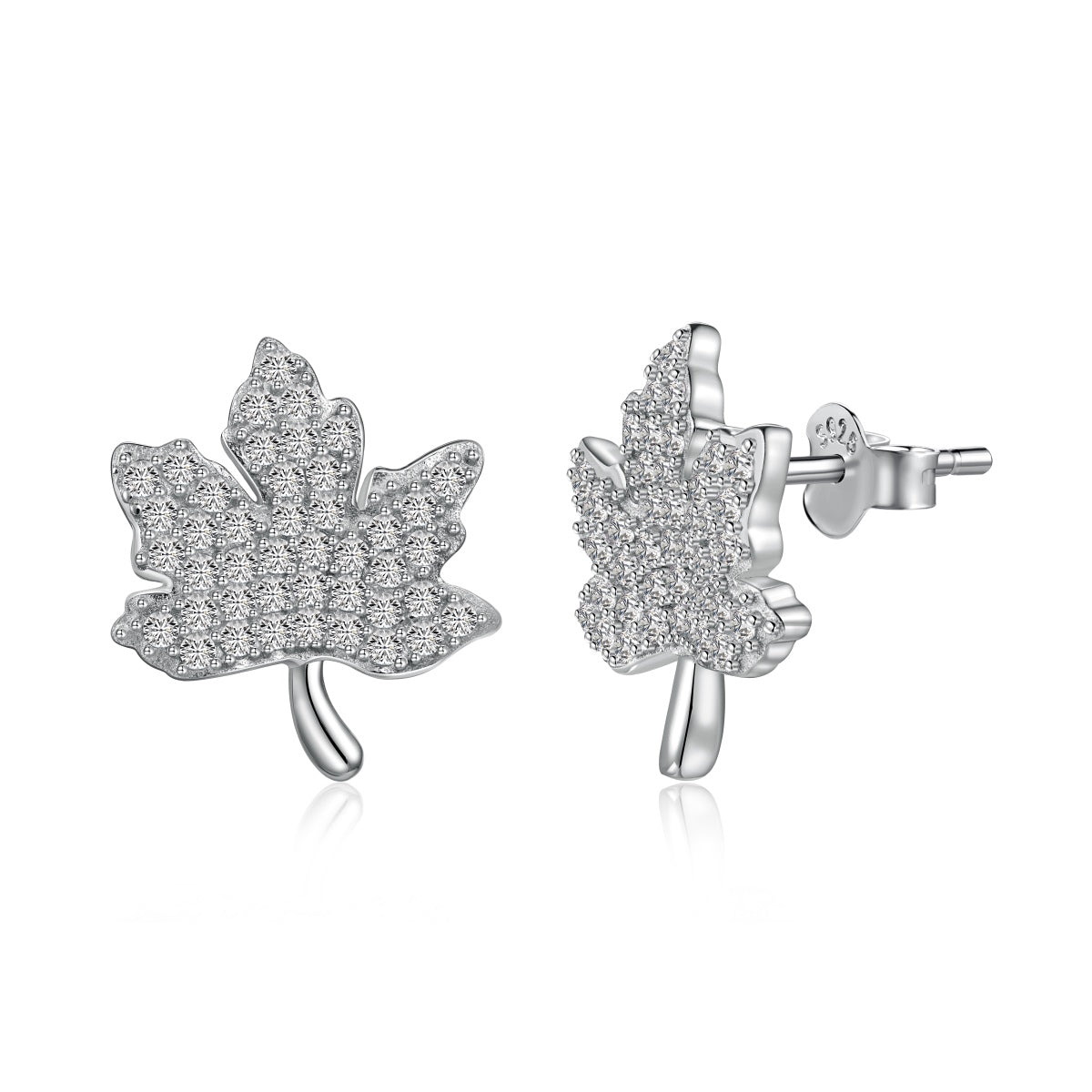 [Tonmkive Jewelry]Boucles d'oreilles raffinées en forme de feuille d'érable