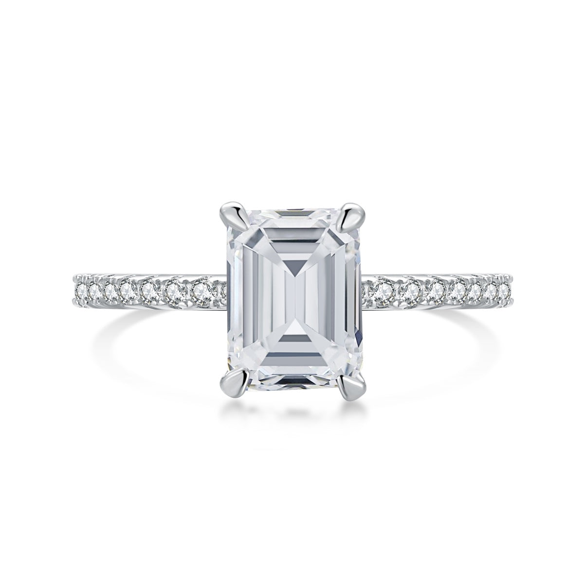 [Tonmkive Jewelry]Bague de fête avec diamant de 2,0 carats à taille radieuse ornée et scintillante