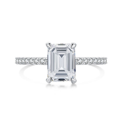 [Tonmkive Jewelry]Bague de fête avec diamant de 2,0 carats à taille radieuse ornée et scintillante