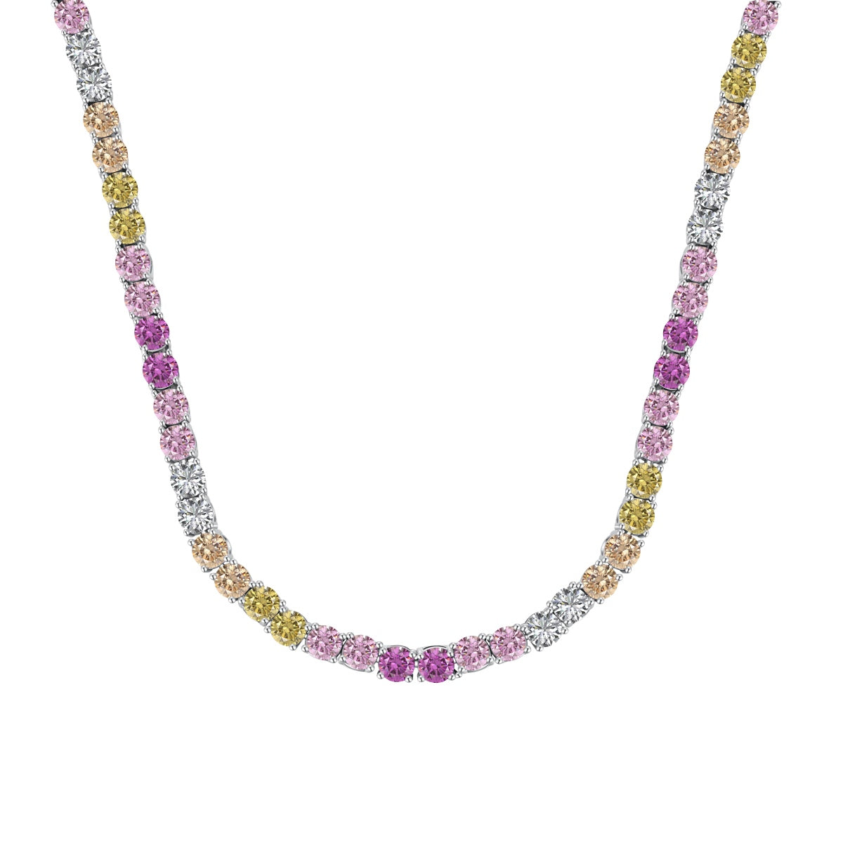 [Tonmkive Jewelry] Collier de tennis délicat et coloré
