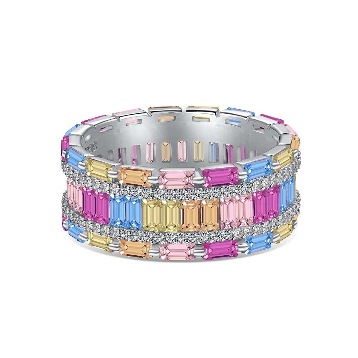 [Tonmkive Jewelry] Bague de fête éblouissante en coupe radieuse et colorée