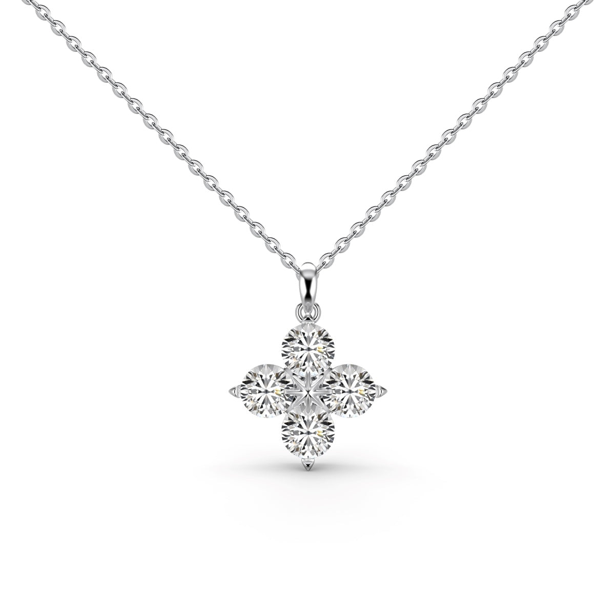 [Tonmkive Jewelry]Collier Trèfle à quatre feuilles et étoile à huit branches