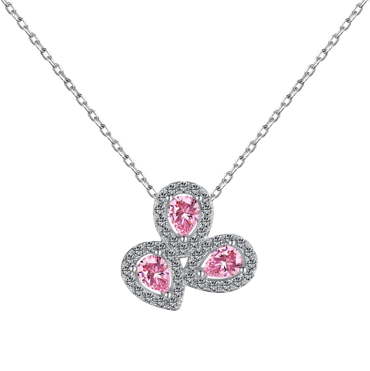 [Tonmkive Jewelry]Collier élégant en forme de fleur avec pierres poire