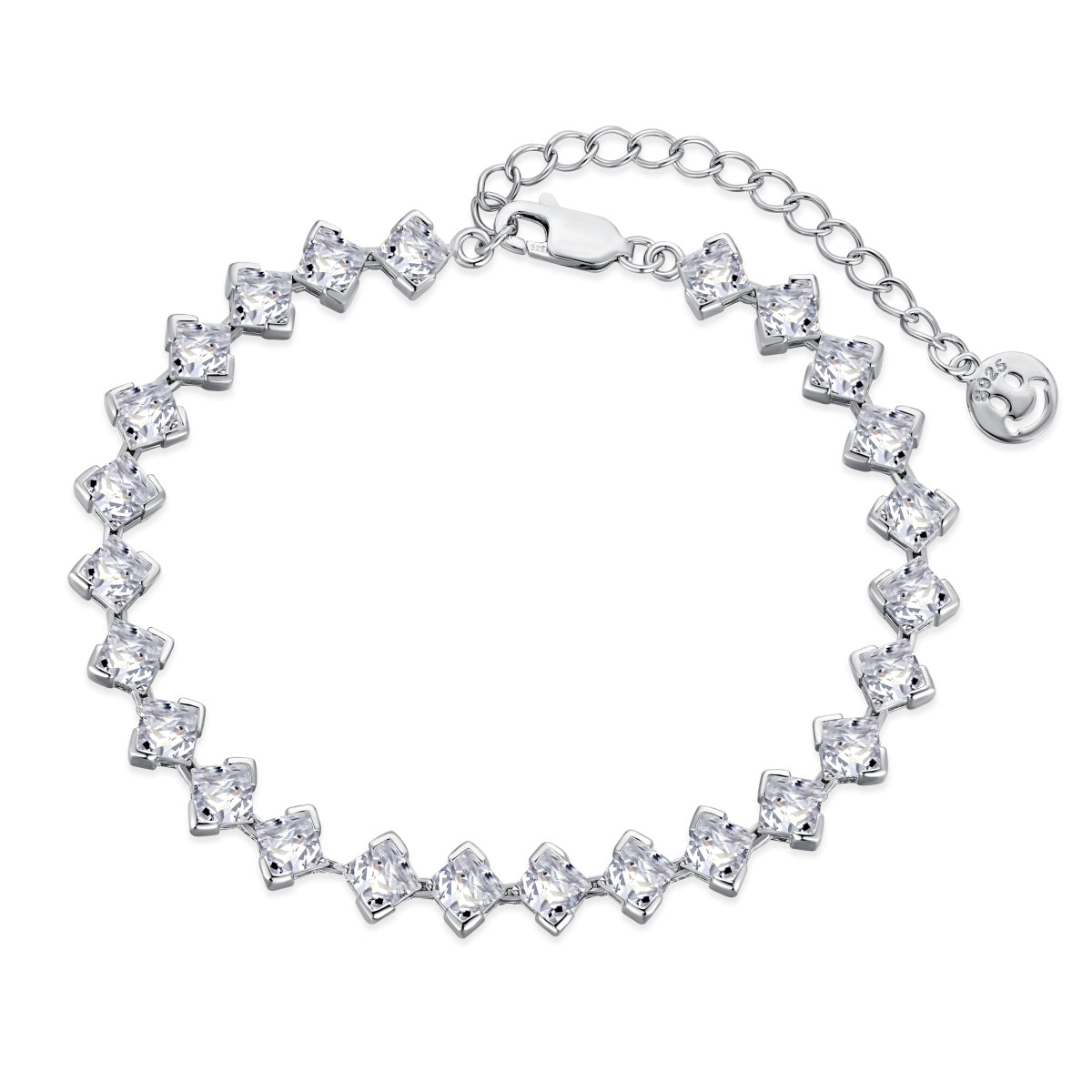 [Tonmkive Jewelry]Bracelet quotidien orné de 0,5 carat avec coupe princesse