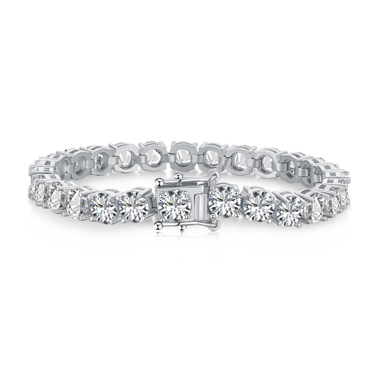 [Tonmkive Jewelry] Bracelet de mariage taille ronde étincelante de 0,75 carat