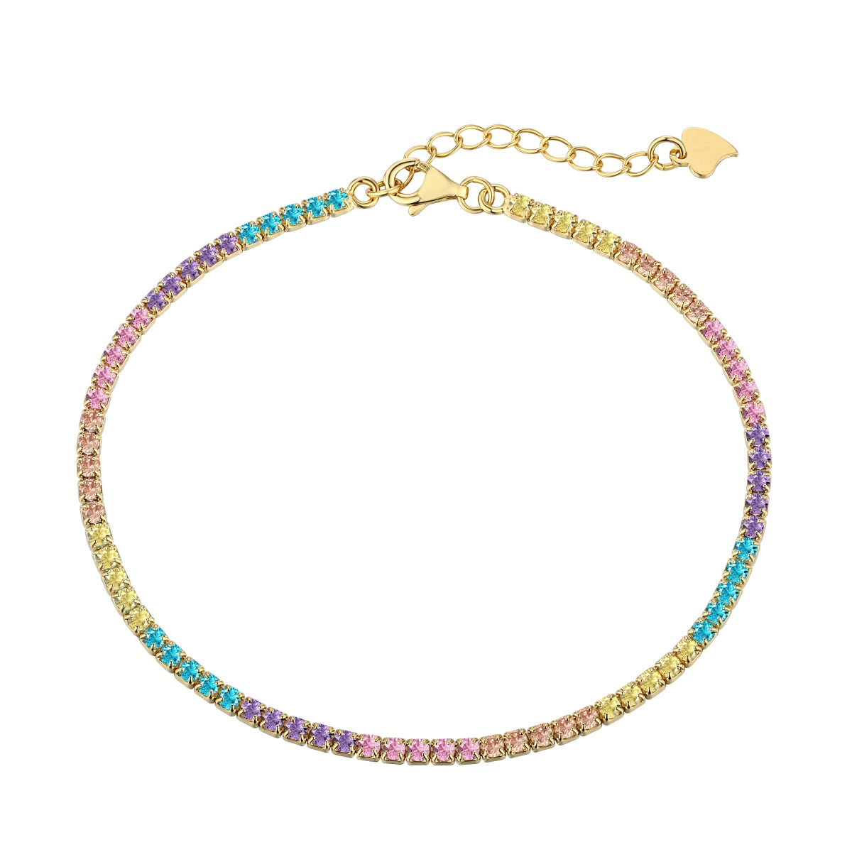 [Tonmkive Bijoux] Bracelet quotidien rond taillé éblouissant et coloré