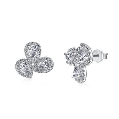 [Tonmkive Jewelry]Boucles d'oreilles poire ornées en forme de fleur pour amoureux