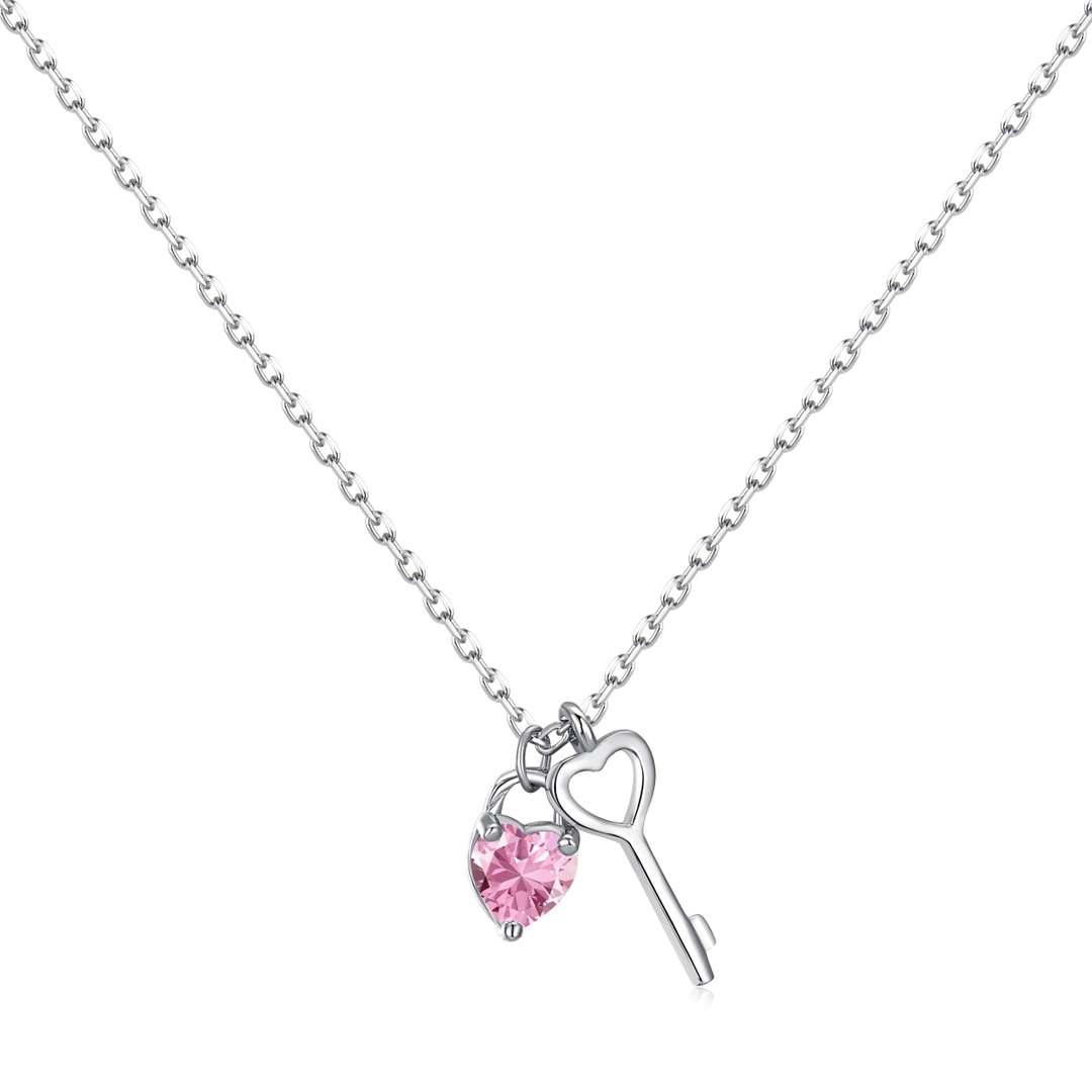 [Tonmkive Jewelry]Collier pendentif clé en forme de cœur unique
