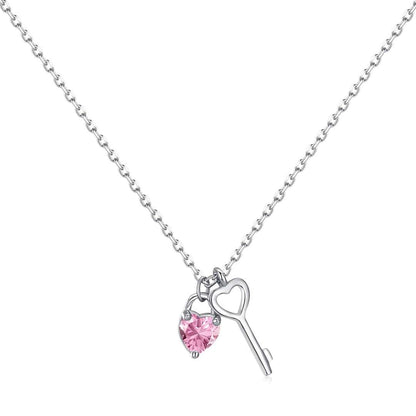 [Tonmkive Jewelry]Collier pendentif clé en forme de cœur unique