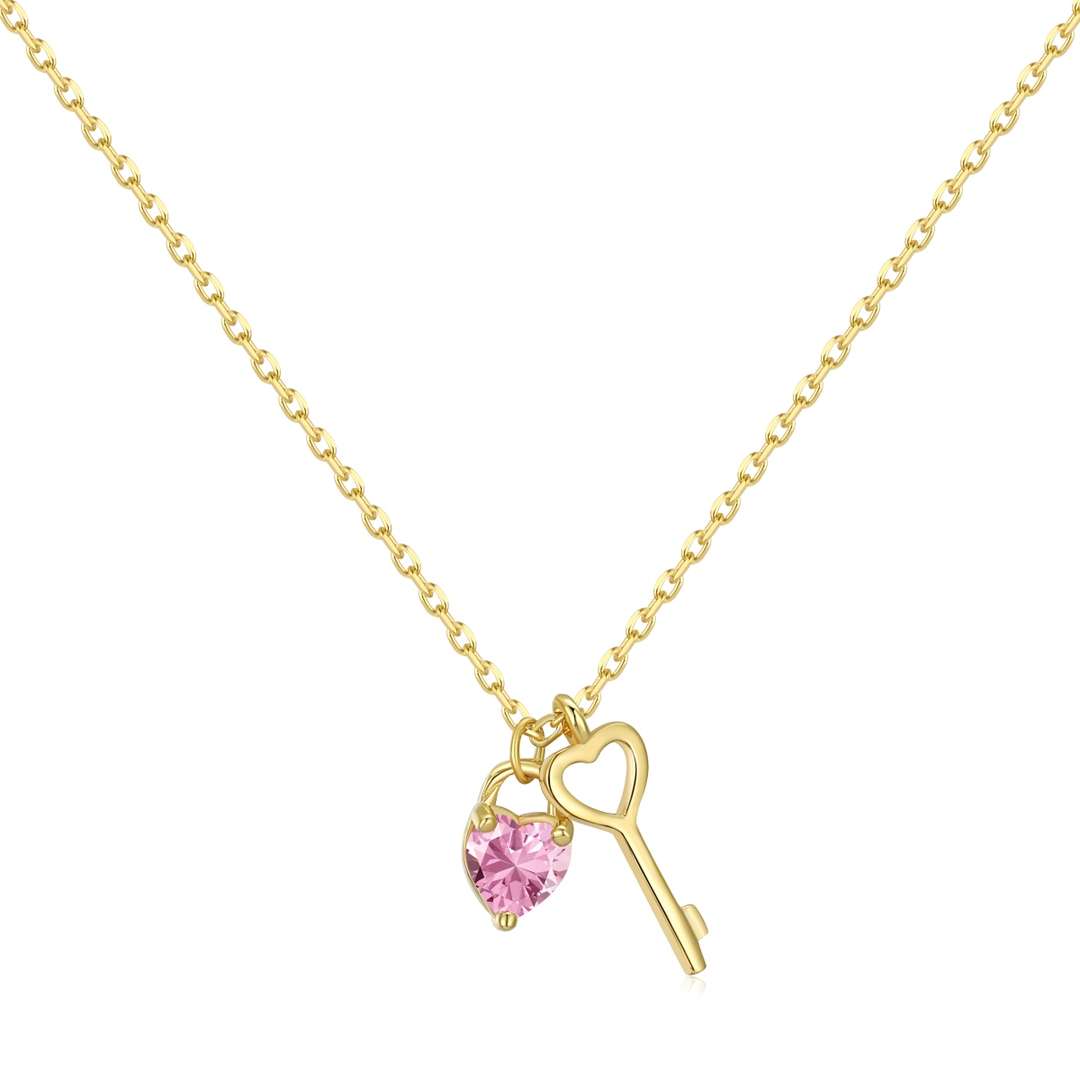 [Tonmkive Jewelry]Collier pendentif clé en forme de cœur unique