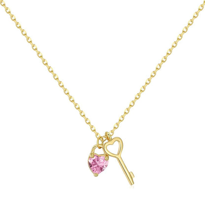 [Tonmkive Jewelry]Collier pendentif clé en forme de cœur unique