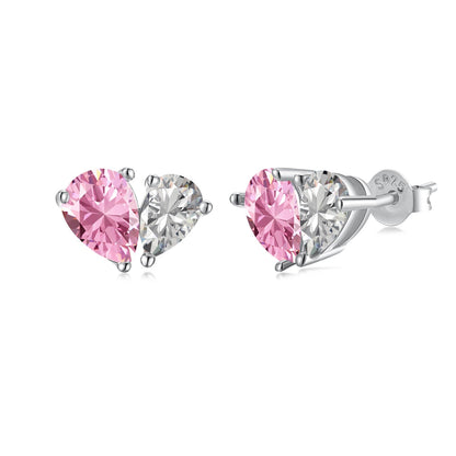 [Tonmkive Jewelry]Élégantes Boucles d'oreilles Cœur Éblouissantes pour Amoureux