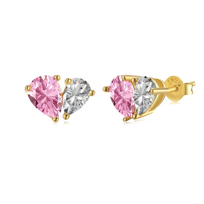 [Tonmkive Jewelry]Élégantes Boucles d'oreilles Cœur Éblouissantes pour Amoureux