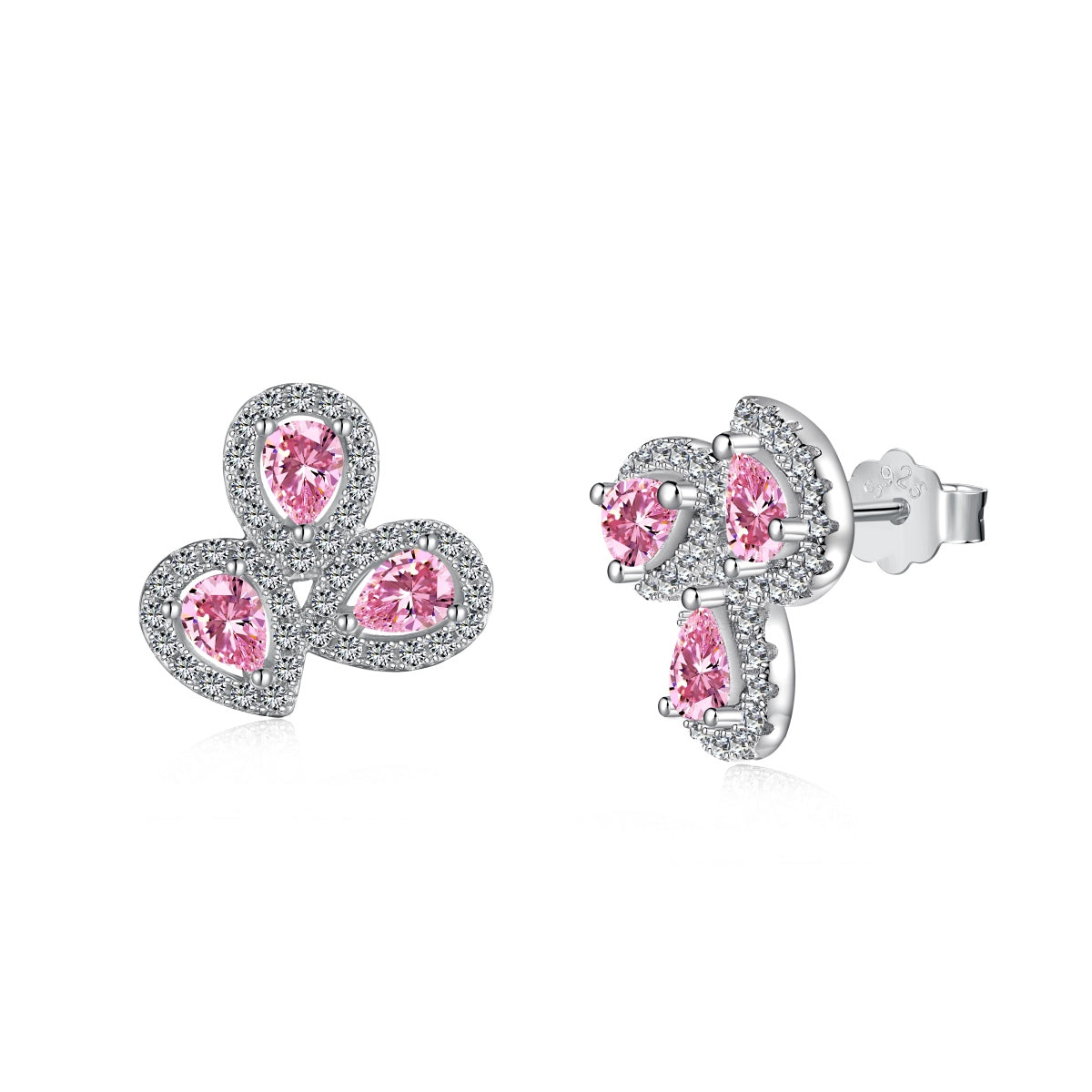[Tonmkive Jewelry]Boucles d'oreilles poire ornées en forme de fleur pour amoureux
