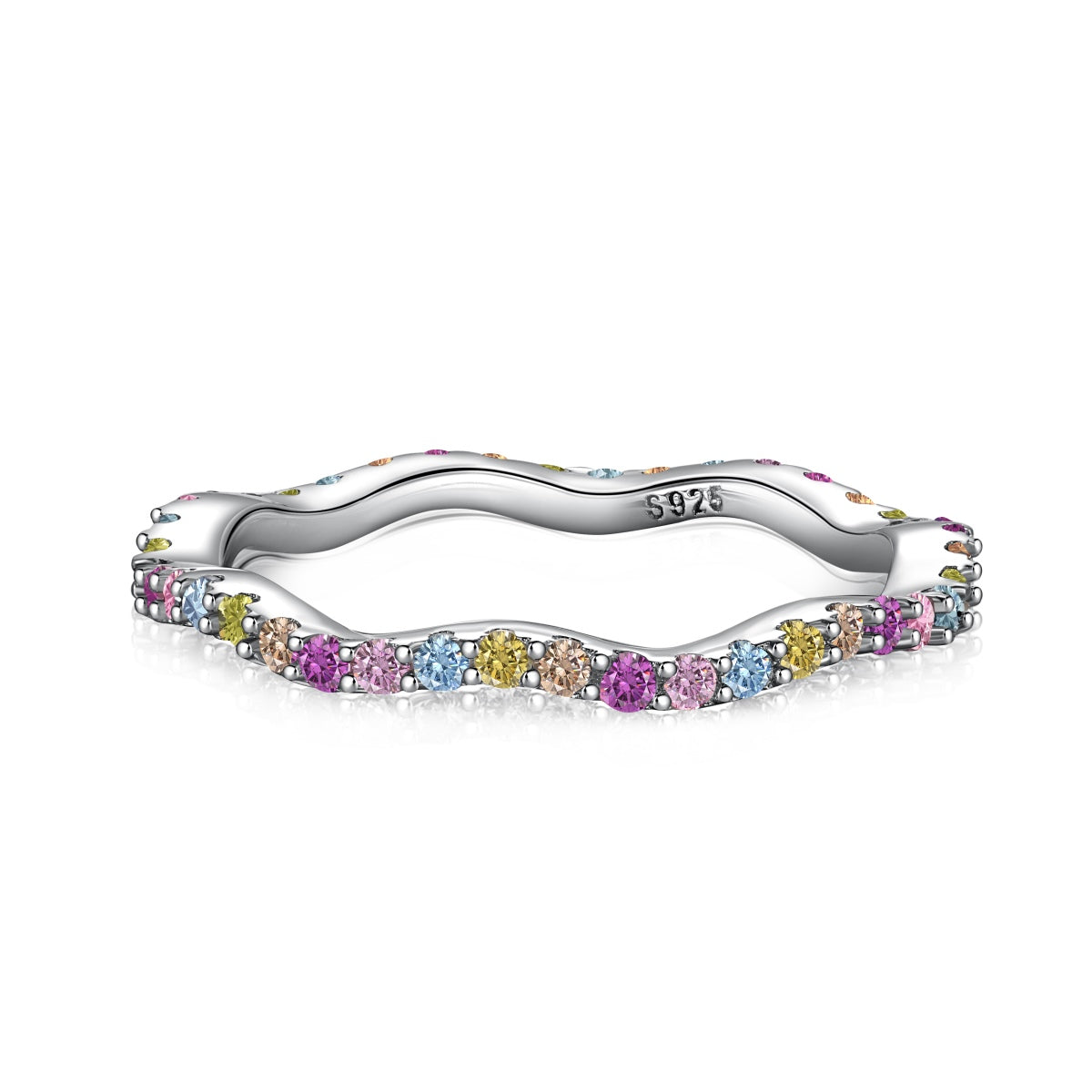 [Tonmkive Jewelry] Bague de fête ronde délicate et colorée