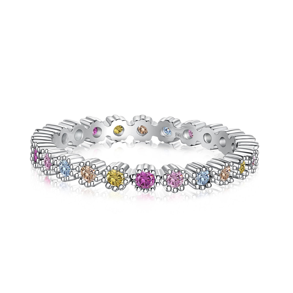 [Tonmkive Jewelry]Exquise Bague de Fête Ronde et Colorée
