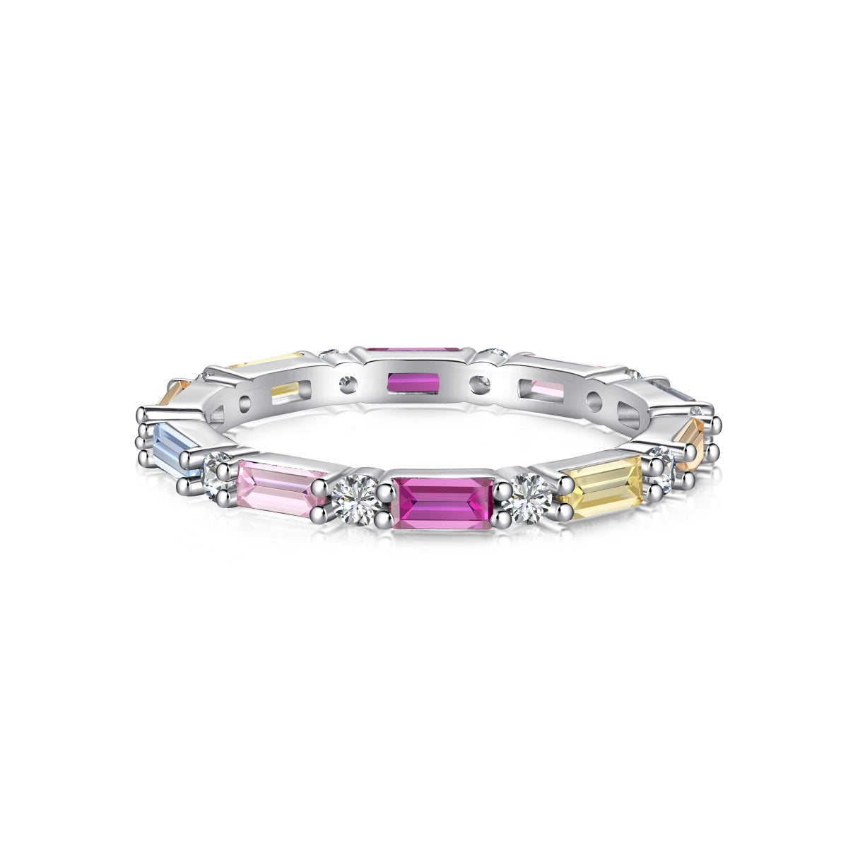 [Tonmkive Jewelry] Bague quotidienne coupe radiant élégante aux teintes vives