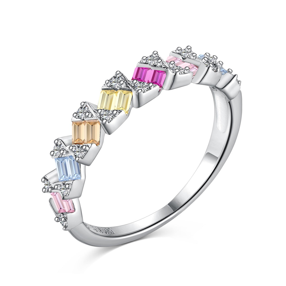 [Tonmkive Jewelry]Bague quotidienne délicate et éclatante avec coupe émeraude