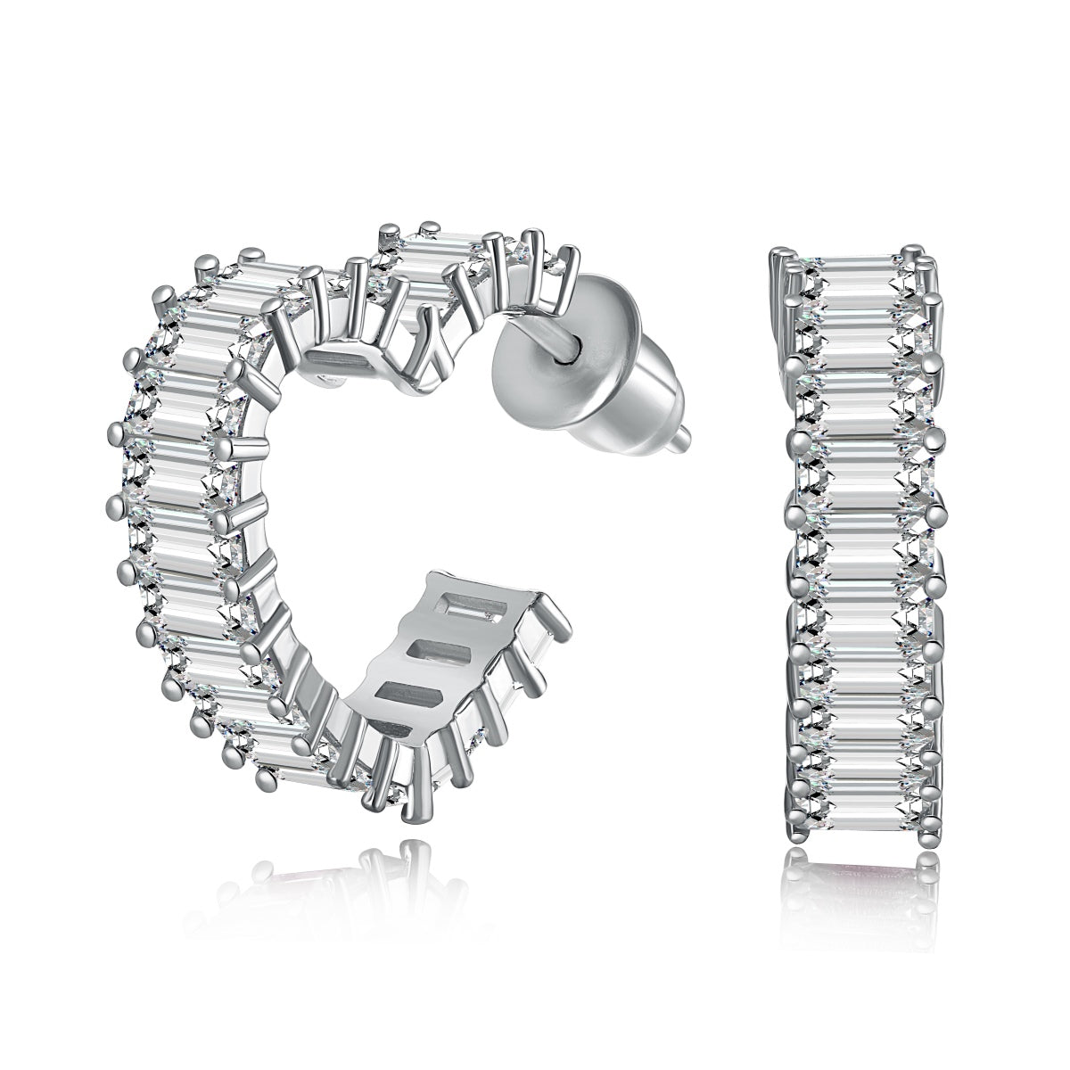 [Tonmkive Jewelry]Boucles d'oreilles cœur découpé éclatant
