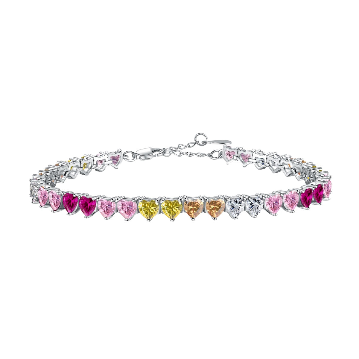 [Tonmkive Jewelry]Bracelet Amoureux de Luxe en Forme de Cœur Coloré et Romantique