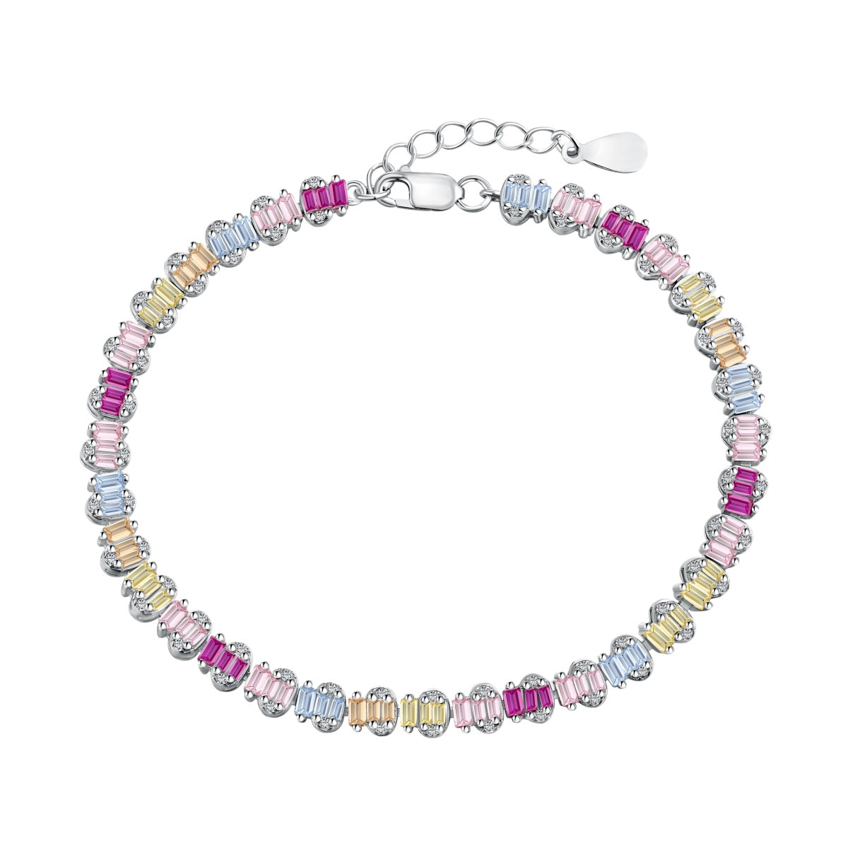 [Tonmkive Jewelry]Bracelet de soirée délicat à coupe émeraude colorée