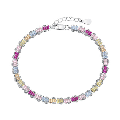 [Tonmkive Jewelry]Bracelet de soirée délicat à coupe émeraude colorée