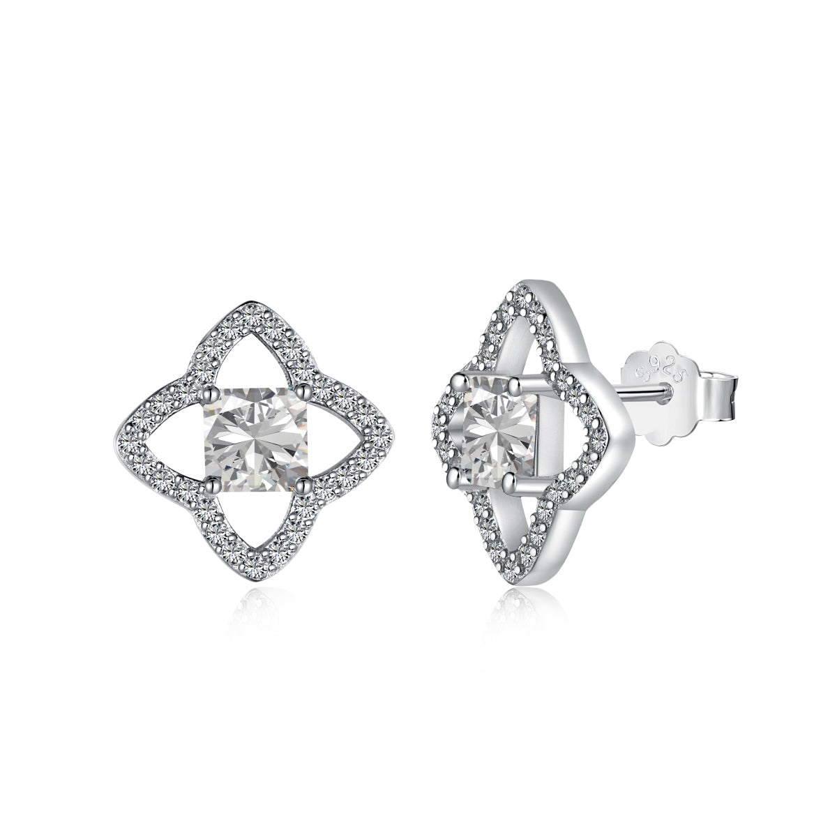 [Tonmkive Jewelry]Élégantes Boucles d'Oreilles Quotidiennes avec Coupe Princesse en Forme d'Étoile
