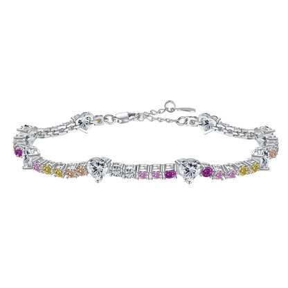 [Tonmkive Jewelry]Bracelet Amoureux Forme de Cœur Taille Ronde