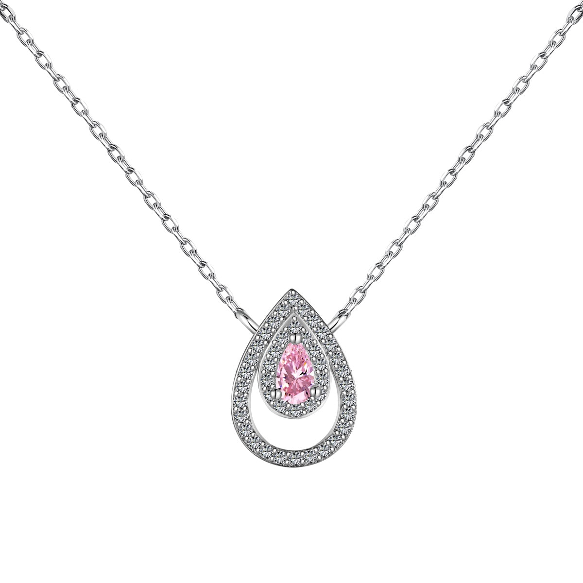 [Tonmkive Jewelry] Collier scintillant en forme de poire