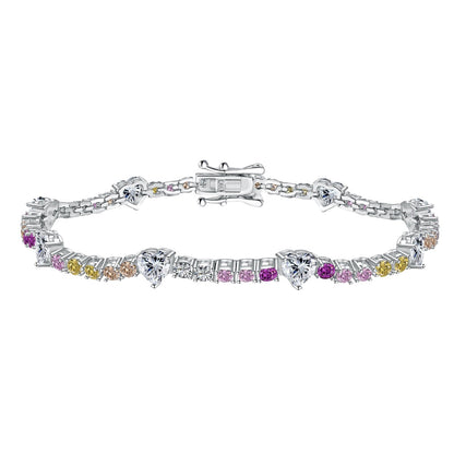 [Tonmkive Jewelry]Bracelet Amoureux Forme de Cœur Taille Ronde