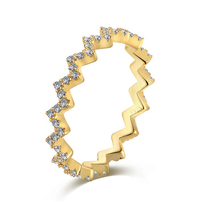 [Tonmkive Jewelry]Bague délicate en forme de vague pour le quotidien
