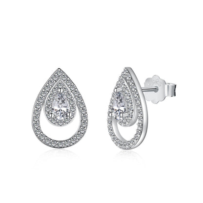 [Tonmkive Jewelry]Boucles d'oreilles quotidiennes délicates en forme de goutte d'eau étincelante
