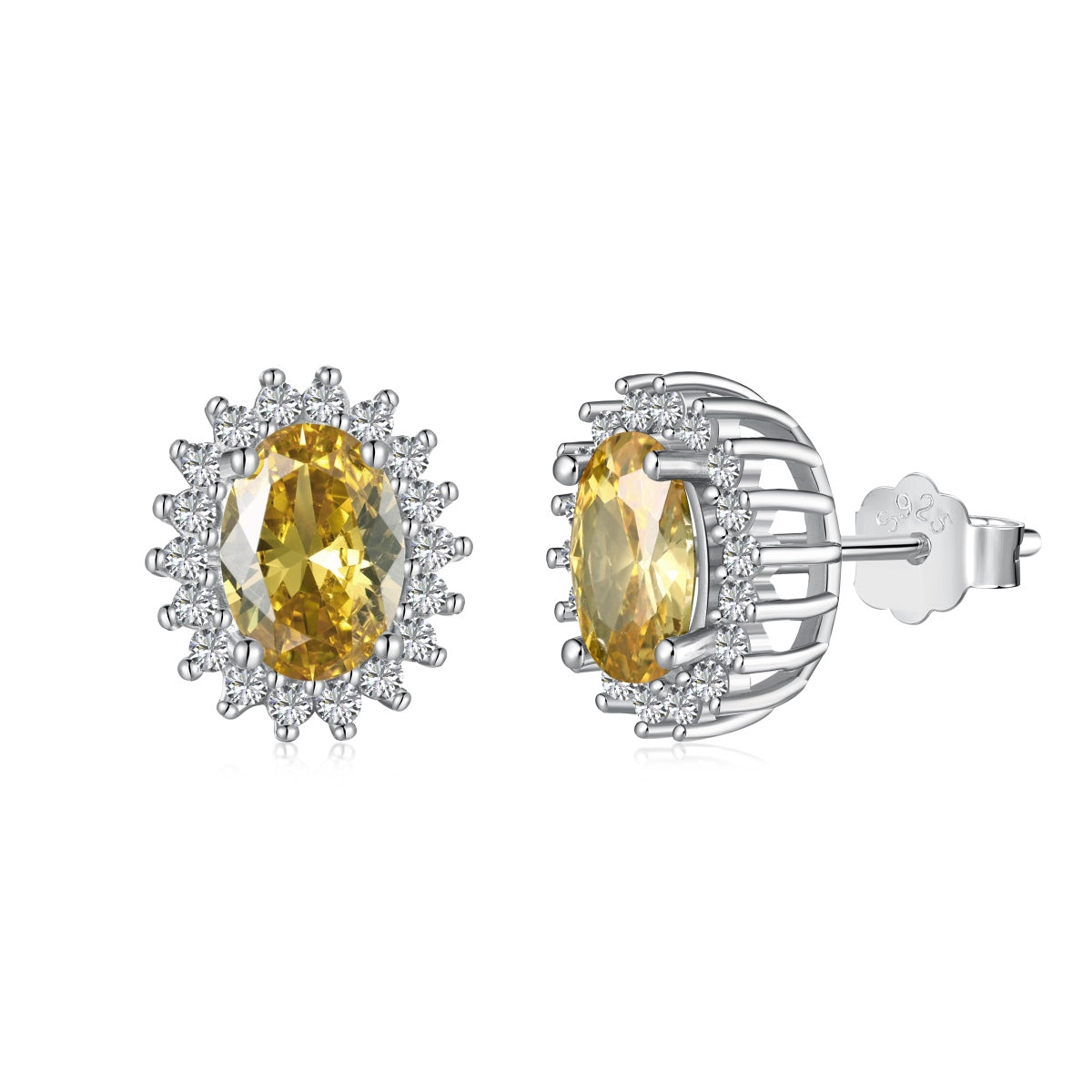 [Tonmkive Jewelry]Boucles d'oreilles ovales radiantes délicates pour tous les jours
