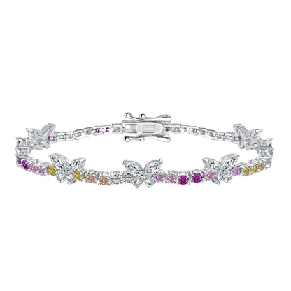 [Tonmkive Jewelry]Bracelet quotidien orné en forme de papillon coloré, coupe ronde