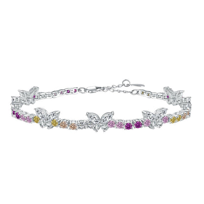 [Tonmkive Jewelry]Bracelet quotidien orné en forme de papillon coloré, coupe ronde