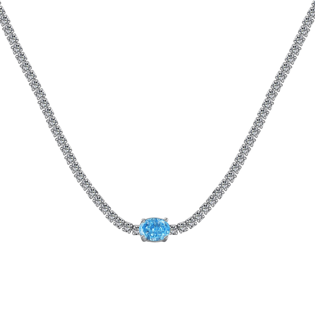 [Tonmkive Jewelry]Collier ovale brillant de 1,0 carat