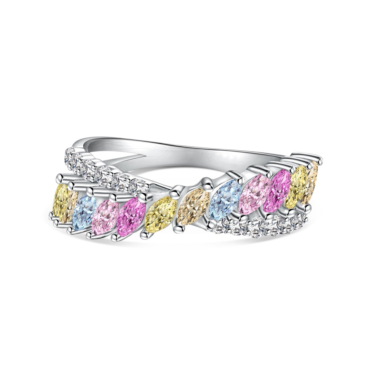 [Tonmkive Jewelry] Bague quotidienne unique et colorée en taille marquise