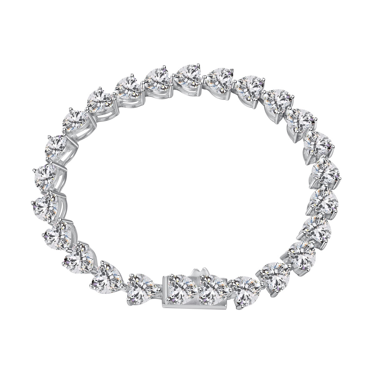 [Tonmkive Jewelry]Bracelet romantique élégant en forme de cœur de 0,75 carat