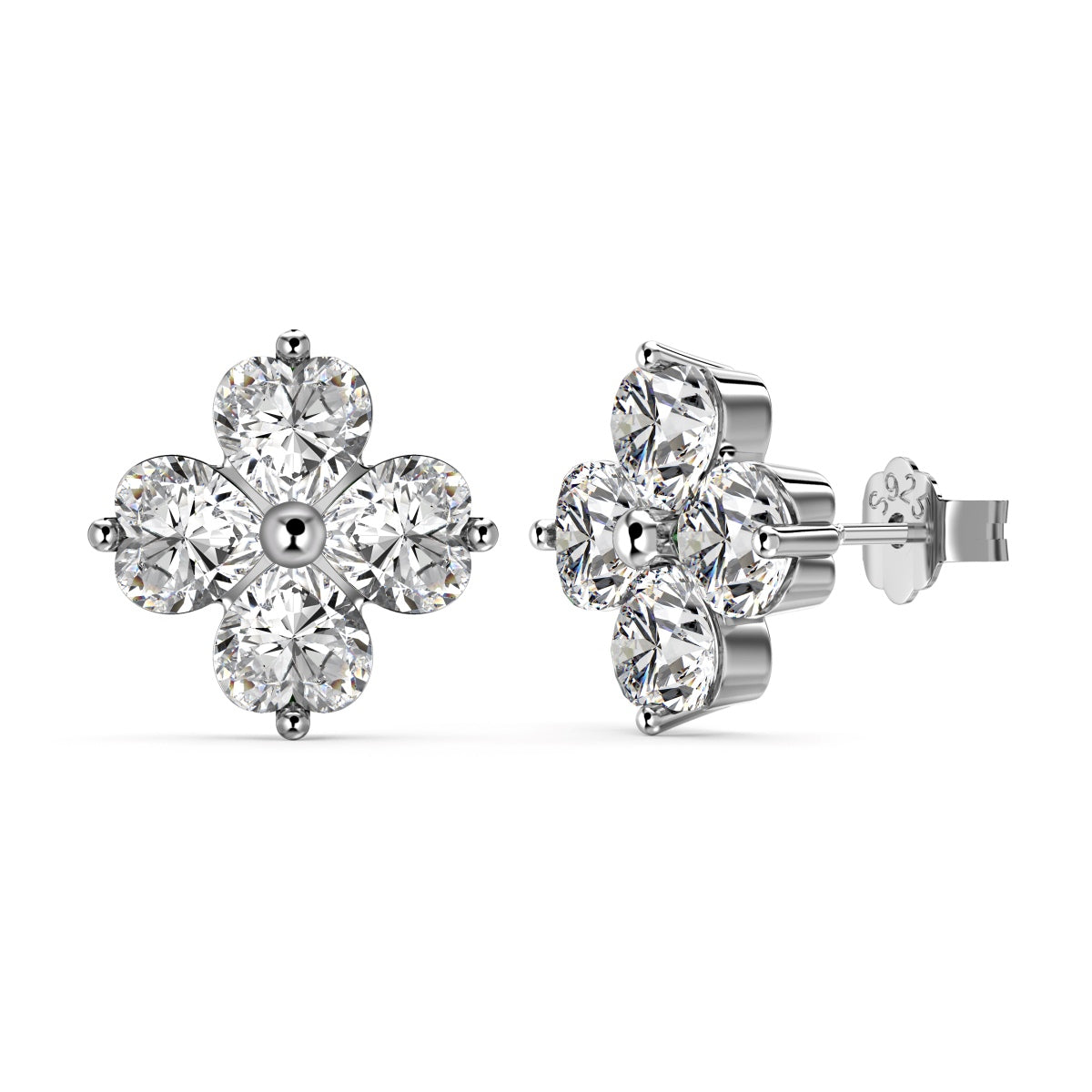 [Tonmkive Jewelry] Boucles d'oreilles boule trèfle à quatre feuilles
