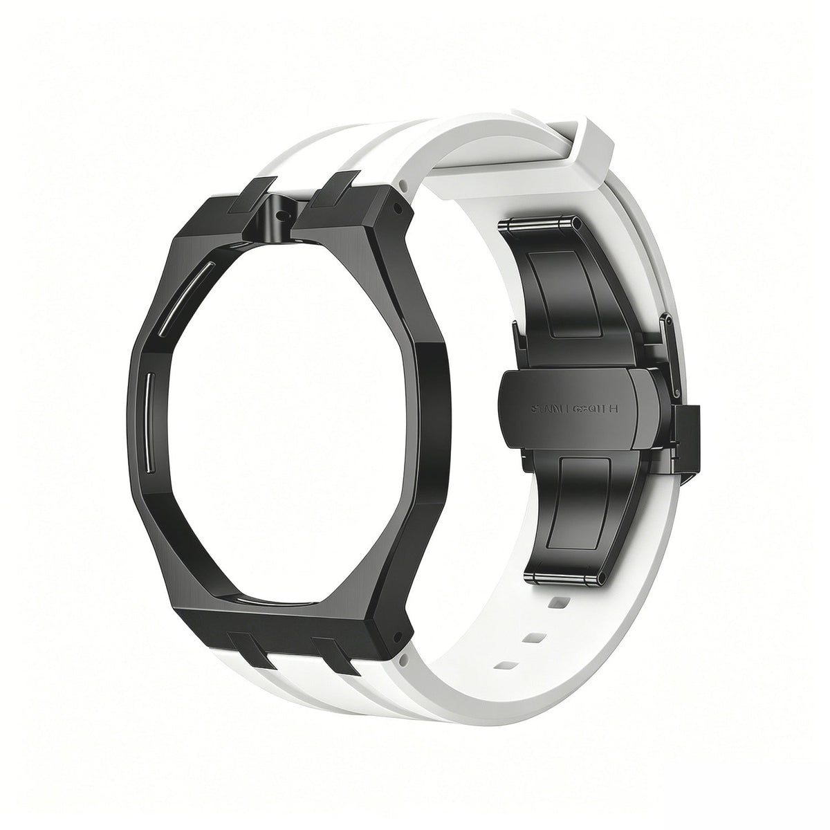 Oak Pop Black Steel Case & Silicone Strap