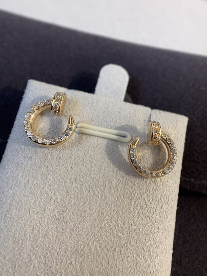 [⭐JeweliWhal]BOUCLES D'OREILLES EN OR ET DIAMANTS JUSTE