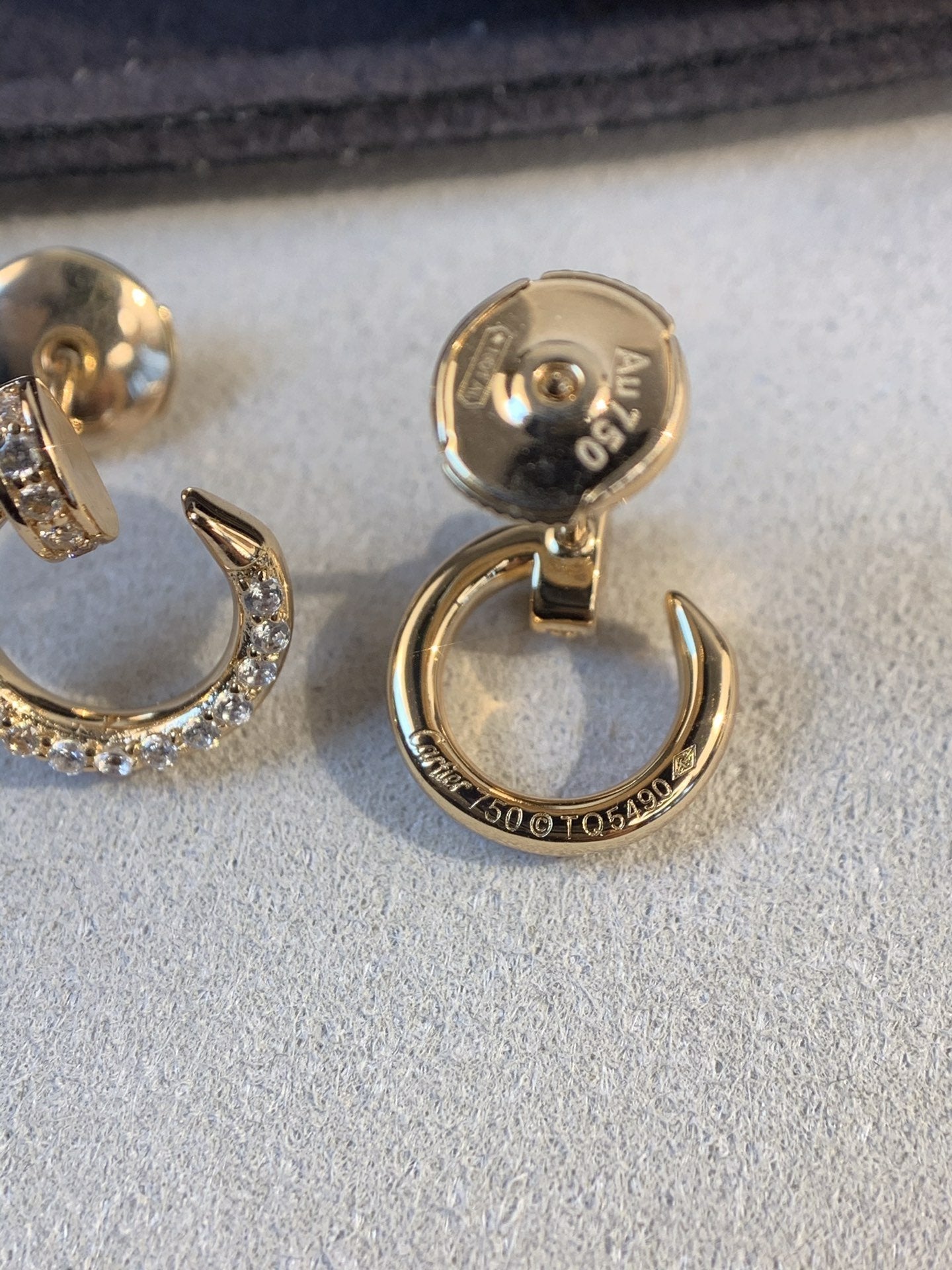 [⭐JeweliWhal]BOUCLES D'OREILLES EN OR ET DIAMANTS JUSTE