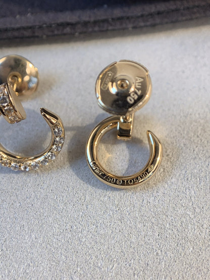 [⭐JeweliWhal]BOUCLES D'OREILLES EN OR ET DIAMANTS JUSTE