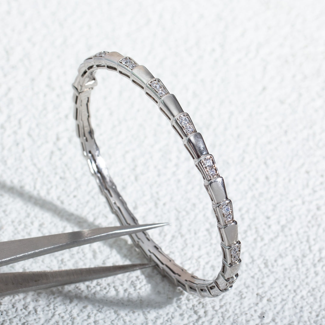 [⭐JeweliWhal]SERPENTI BRACELET SILVER DIAMOND