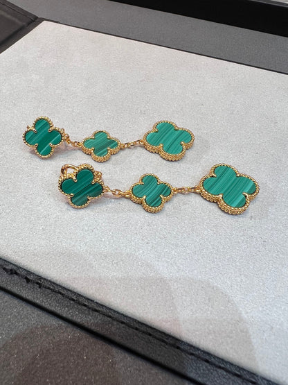[⭐JeweliWhal]CLOVER MALACHITE 3 MOTIFS OR