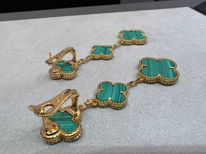 [⭐JeweliWhal]CLOVER MALACHITE 3 MOTIFS OR