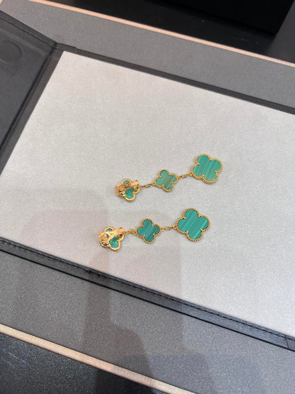 [⭐JeweliWhal]CLOVER MALACHITE 3 MOTIFS OR