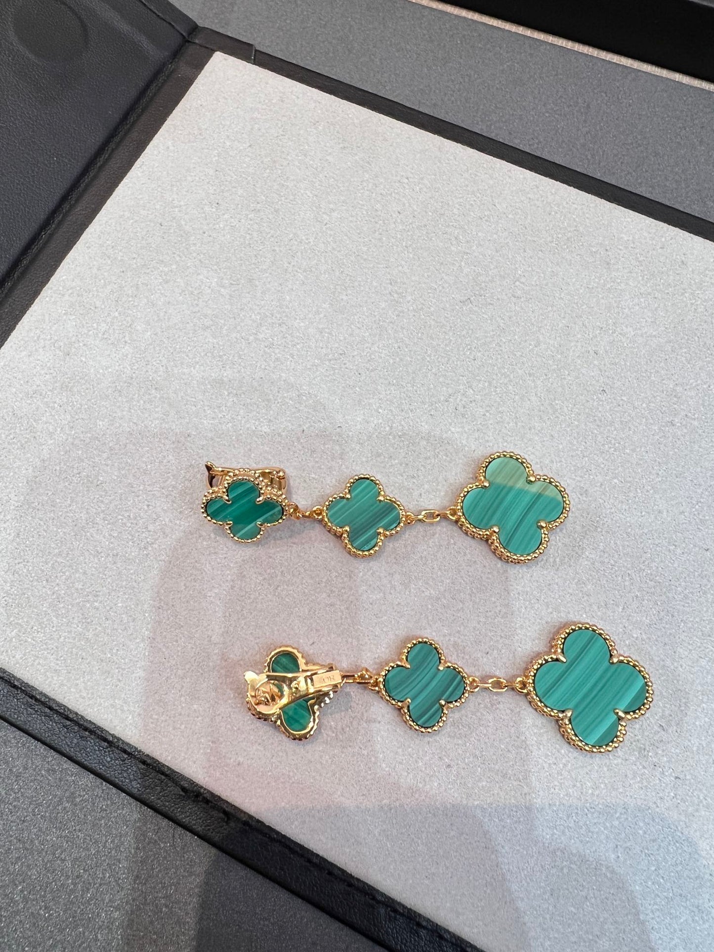 [⭐JeweliWhal]CLOVER MALACHITE 3 MOTIFS OR