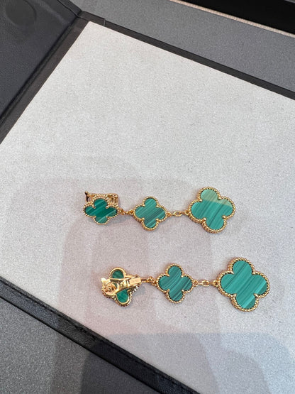 [⭐JeweliWhal]CLOVER MALACHITE 3 MOTIFS OR