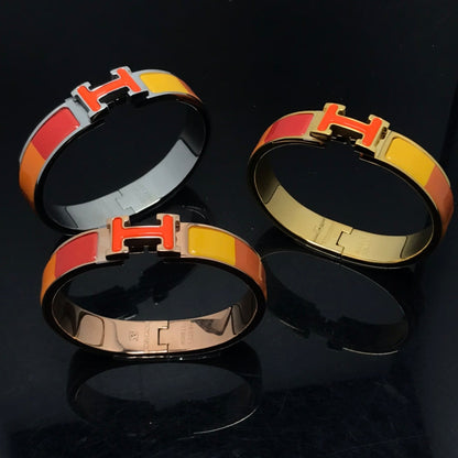 [⭐JeweliWhal]BRACELET H CÉRAMIQUE RAINBOW ORANGE